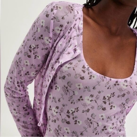 🆕Free People Twosie For One Top Set Lilac Combo SZ M NWT - Picture 1 of 8